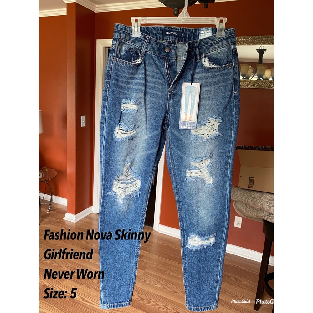 Fashion Nova Skinny Girlfriend Jeans